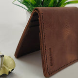 Leather Wallet for Mens Handmade Tan With Tan thread ( Real Leather )