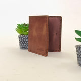 Leather Wallet for Mens Handmade Tan With Tan thread ( Real Leather )