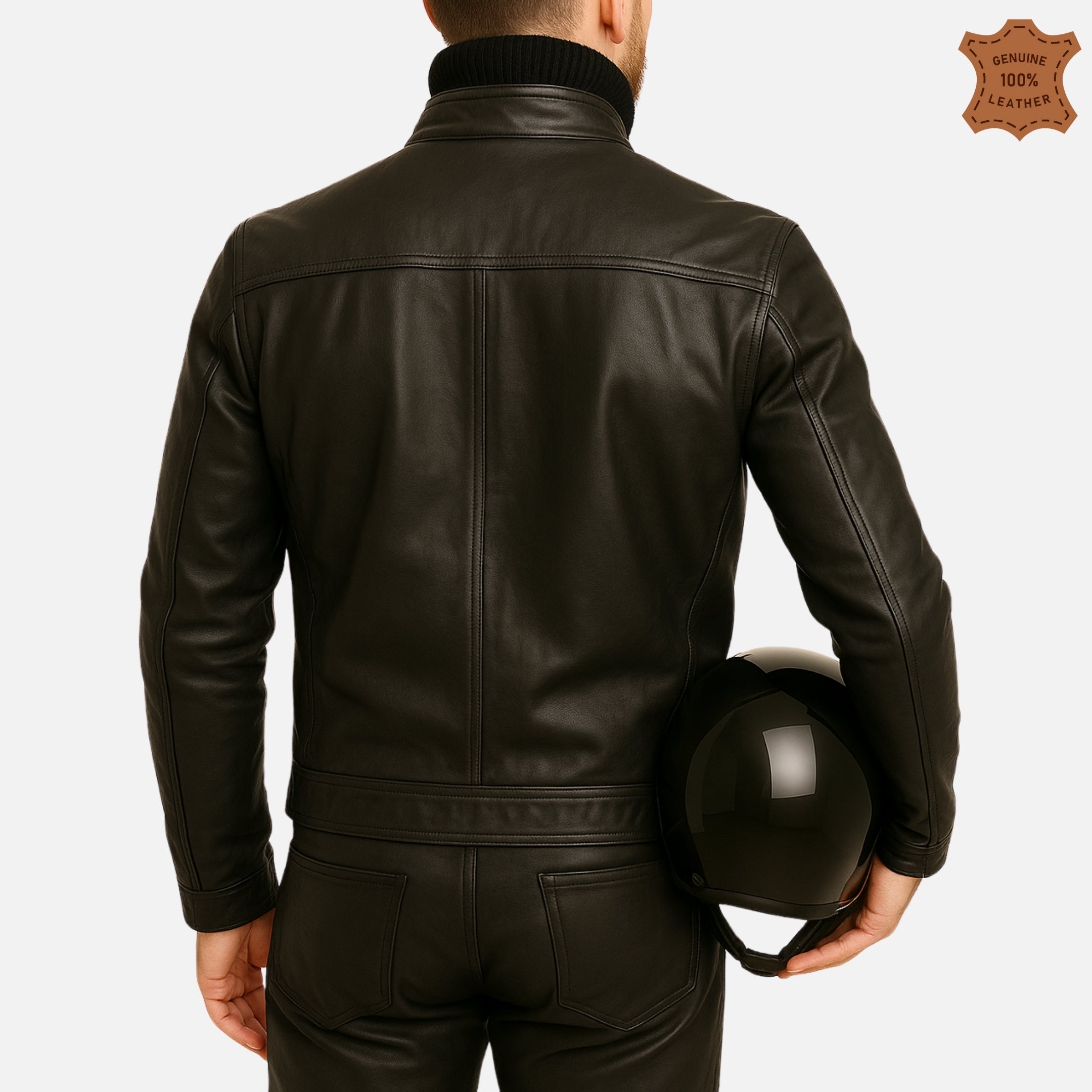 ZINOSKINS Men’s Black Leather Jacket – 100% Real Leather, Premium Quality 005