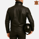 ZINOSKINS Men’s Black Leather Jacket – 100% Real Leather, Premium Quality 005