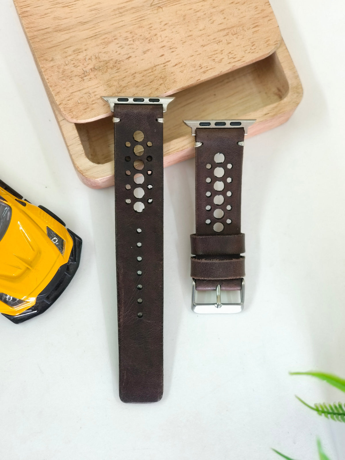 Zinoskins N-Band Premium Dark Brown 100% Real Leather Strap Compatible for Apple Watch – Breathable. Bold. Beautiful.