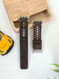 Zinoskins N-Band Premium Dark Brown 100% Real Leather Strap Compatible for Apple Watch – Breathable. Bold. Beautiful.