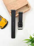 Zinoskins Minimal Premium Black 100% Real Leather Strap Compatible for Apple Watch – Simple, Sleek & Sophisticated