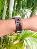 Zinoskins N-Band Premium Dark Brown 100% Real Leather Strap Compatible for Apple Watch – Breathable. Bold. Beautiful.