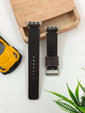 Zinoskins Minimal Premium Dark Brown 100% Real Leather Strap Compatible for Apple Watch – Classic, Clean, Confident