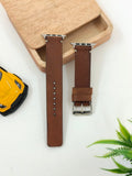 Zinoskins Minimal Premium Tan 100% Real Leather Strap Compatible for Apple Watch – Simple, Sleek & Sophisticated