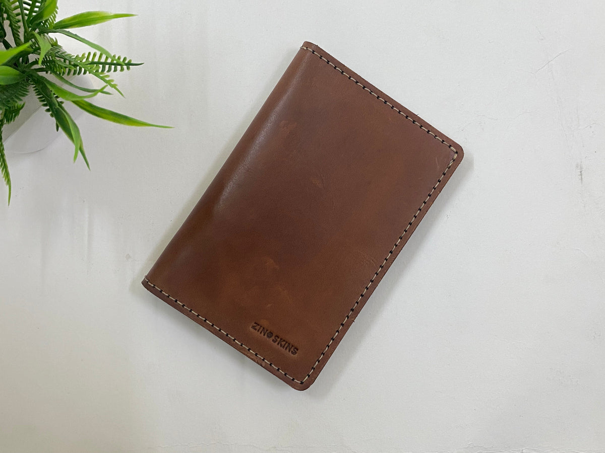 Premium Tan Leather Passport Holder | Handmade Travel Wallet – ZinoSkins