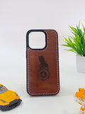 Vintage Superhero-Inspired Leather Phone Case | Handcrafted Minimalist Design