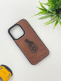 Vintage Superhero-Inspired Leather Phone Case | Handcrafted Minimalist Design