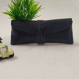 Zinoskins Handmade Dark BLUE Leather Sunglass Case – 100% Real Leather