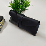 Zinoskins Handmade Dark BLUE Leather Sunglass Case – 100% Real Leather