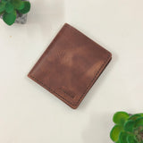 Leather Wallet for Mens Handmade Tan With Tan thread ( Real Leather )