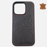 Leather Mobile Cover Compatible with iPhone Black Color ( 100% Real Leather ) #M104