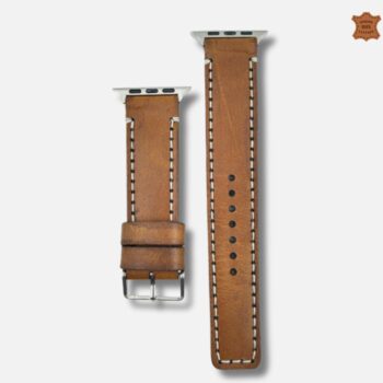 Leather Straps Compatible for Apple Watch TAN Color #FS-TAN ( 100% Real Leather )