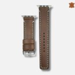 Leather Straps Compatible for Apple Watch Brown Color #FS-BR ( 100% Real Leather )