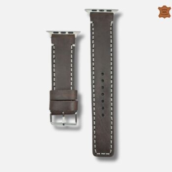 Leather Straps Compatible for Apple Watch Dark Brown Color #FS-DBR ( 100% Real Leather )