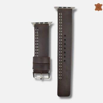 Leather Straps Compatible for Apple Watch Dark Brown Color #PRL-DBR ( 100% Real Leather )