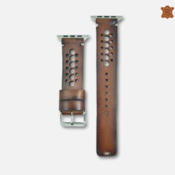Leather Straps Compatible for Apple Watch Black Color #NB-ETT ( 100% Real Leather )