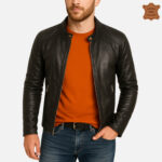 ZINOSKINS Men's Black Leather Jacket – 100% Real Leather, Premium Quality 008