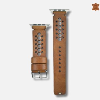 Leather Straps Compatible for Apple Watch TAN Color #NB-TAN ( 100% Real Leather )