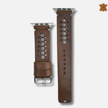 Leather Straps Compatible for Apple Watch Brown Color #NB-BR ( 100% Real Leather )