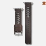 Leather Straps Compatible for Apple Watch Dark Brown Color #NB-DBR ( 100% Real Leather )
