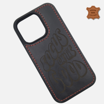 Customise Leather Mobile Cover for Iphone Compatible #M102-Black ( 100% Real Leather )